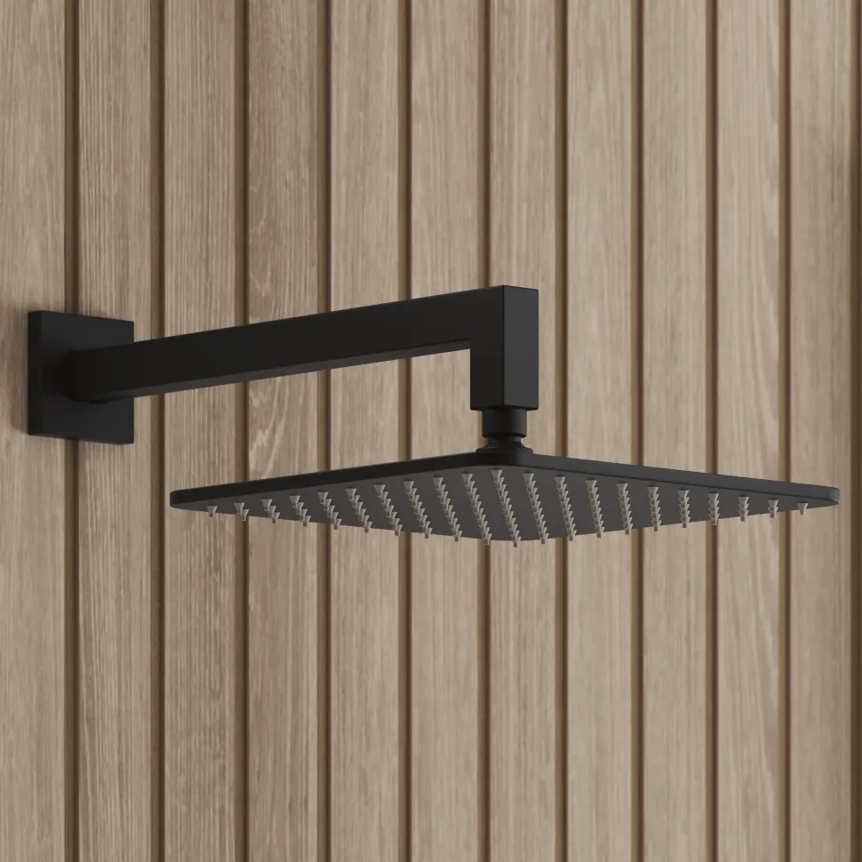 Core 1 Outlet Concealed Valve & Fixed Wall Mounted Square Shower Head