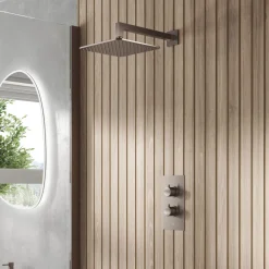 Core 1 Outlet Concealed Valve & Fixed Wall Mounted Square Shower Head