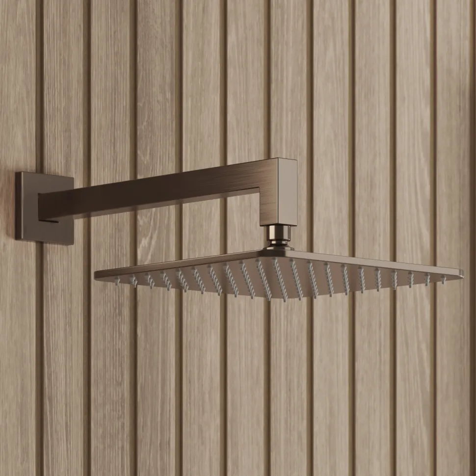 Core 1 Outlet Concealed Valve & Fixed Wall Mounted Square Shower Head
