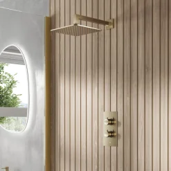 Core 1 Outlet Concealed Valve & Fixed Wall Mounted Square Shower Head