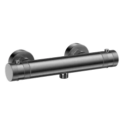 Core 1 Outlet Exposed Thermostatic Bar Valve & Fluted Slide Rail Shower Kit