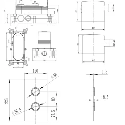 Core 1 Outlet Thermostatic Concealed Shower Valve