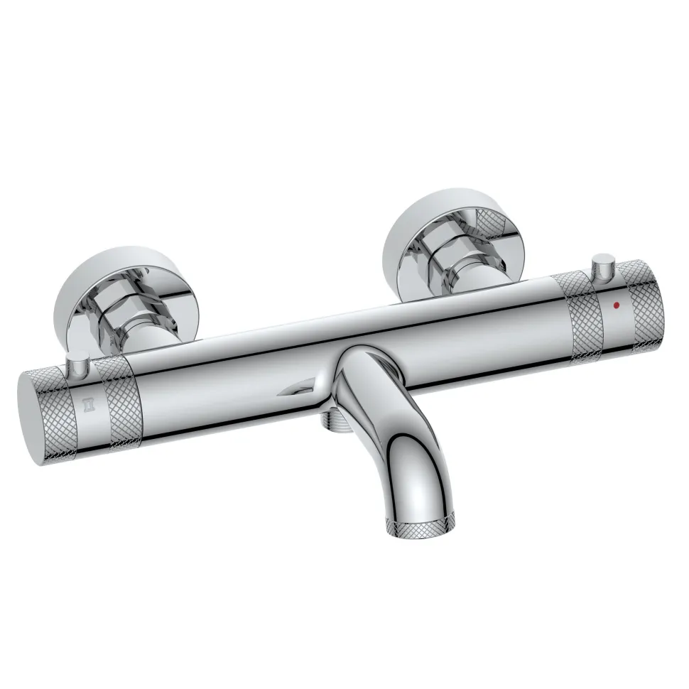 Core 2 Outlet Wall Mounted Bath Shower Mixer with Slide Rail Kit