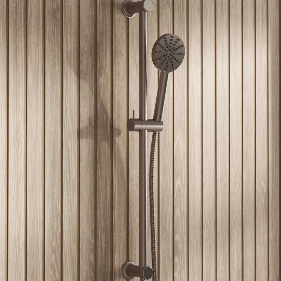 Core Shower Package with 2 Outlet Concealed Valve, Shower Head & Fluted Handset Slide Rail Kit