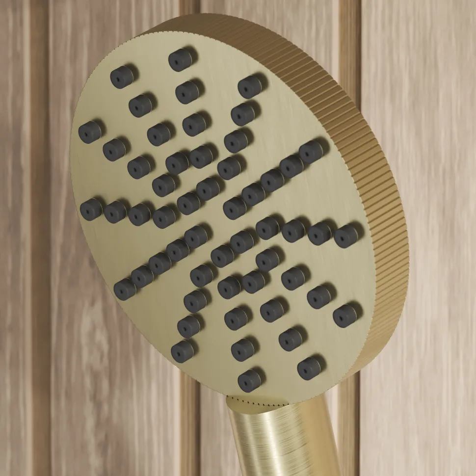 Core Shower Package with 2 Outlet Concealed Valve with Wall Mounted Fluted Spotlight Shower Head & Fluted Handset Slide Rail Kit