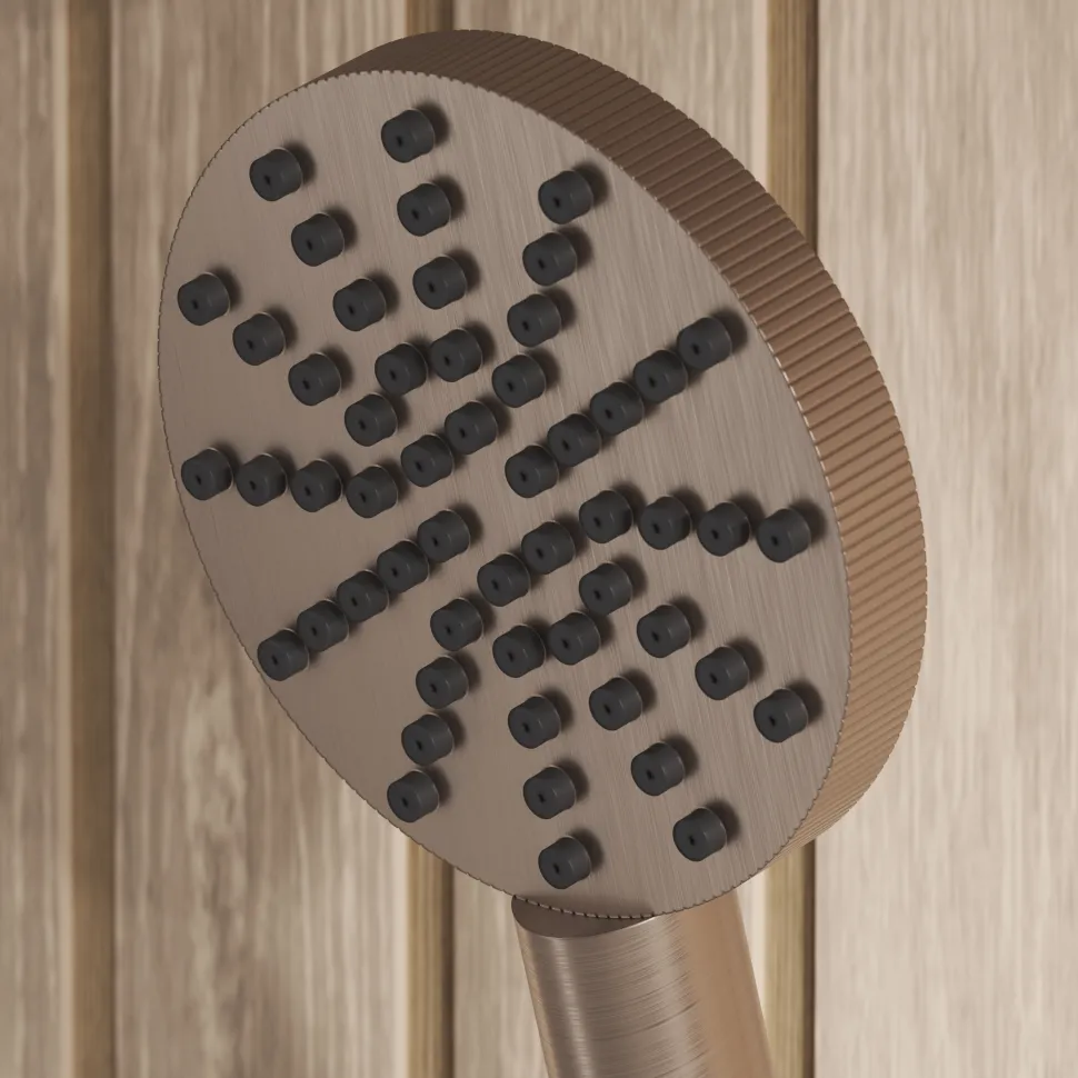 Core Shower Package with 2 Outlet Concealed Valve with Wall Mounted Fluted Spotlight Shower Head & Fluted Handset Slide Rail Kit