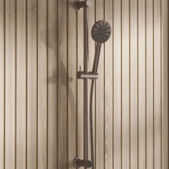 Core Shower Package with 2 Outlet Concealed Valve with Wall Mounted Fluted Spotlight Shower Head & Fluted Handset Slide Rail Kit