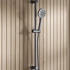 Core Shower Package with 2 Outlet Concealed Valve with Wall Mounted Fluted Spotlight Shower Head & Fluted Handset Slide Rail Kit