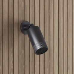 Core Shower Package with 2 Outlet Concealed Valve with Wall Mounted Fluted Spotlight Shower Head & Shower Wall Kit