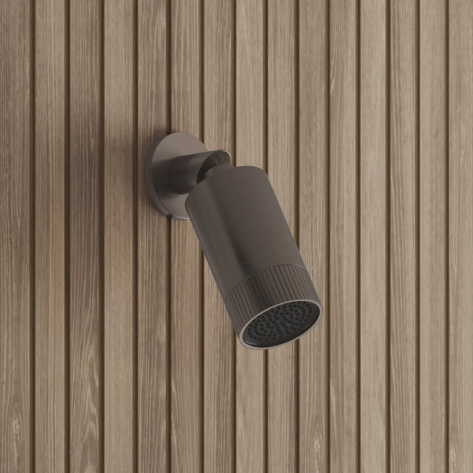 Core Shower Package with 2 Outlet Concealed Valve with Wall Mounted Fluted Spotlight Shower Head & Shower Wall Kit