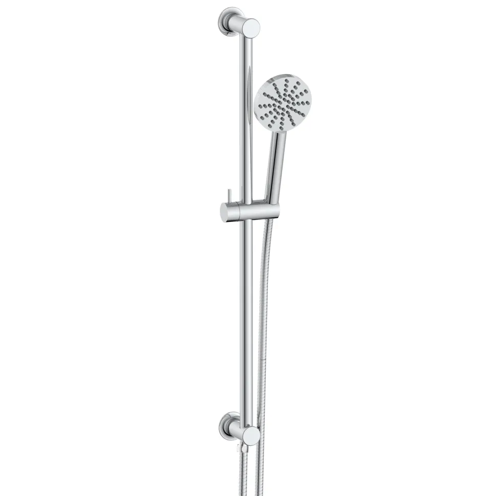 Core Shower Package with 2 Outlet Manual Valve, Fixed Wall Mounted Shower Head & Fluted Handset Slide Rail Kit