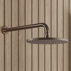 Core Shower Package with 2 Outlet Manual Valve, Fixed Wall Mounted Shower Head & Fluted Handset Slide Rail Kit