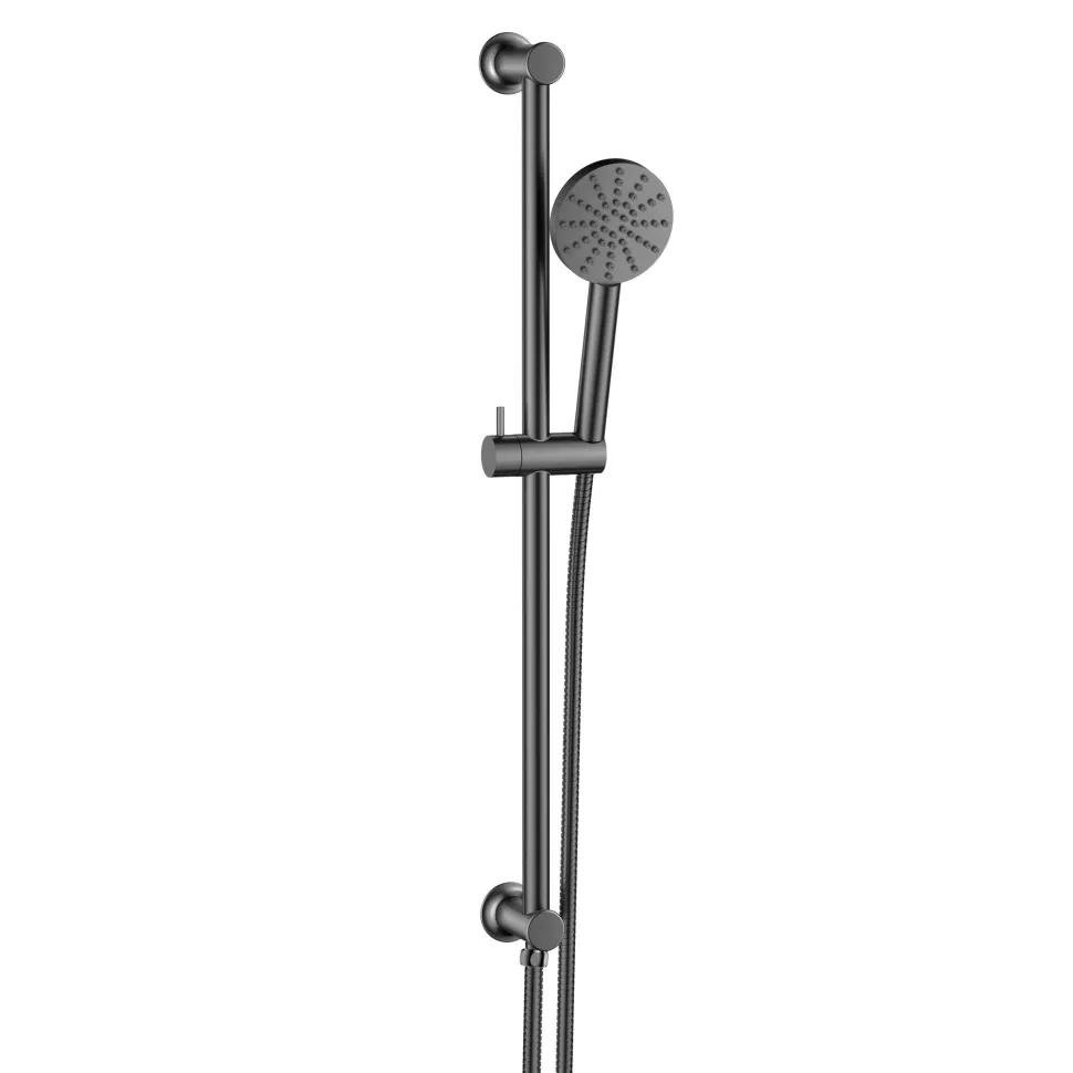 Core Shower Package with 2 Outlet Manual Valve, Fixed Wall Mounted Shower Head & Fluted Handset Slide Rail Kit