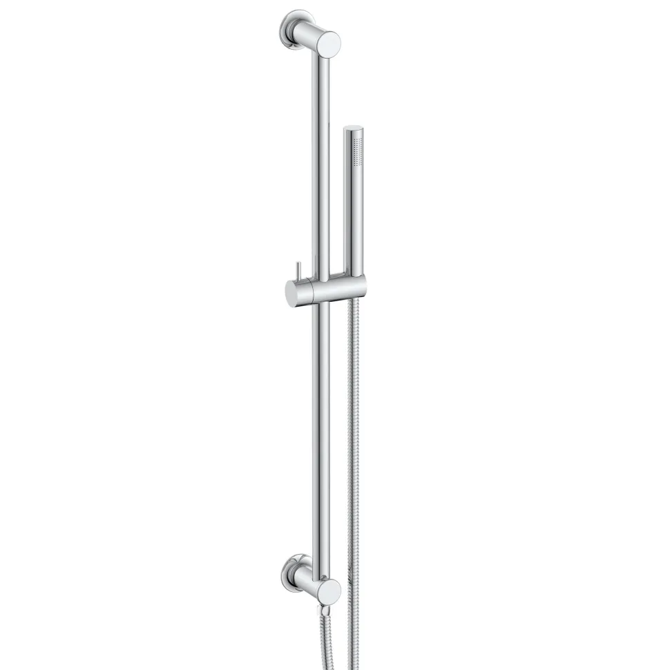 Core Shower Package with 2 Outlet Manual Valve, Fixed Wall Mounted Shower Head & Microphone Handset Slide Rail Kit