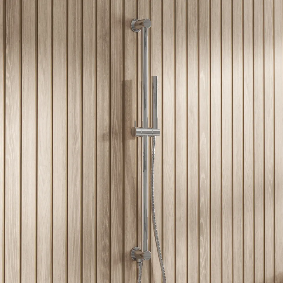 Core Shower Package with 2 Outlet Manual Valve, Fixed Wall Mounted Shower Head & Microphone Handset Slide Rail Kit