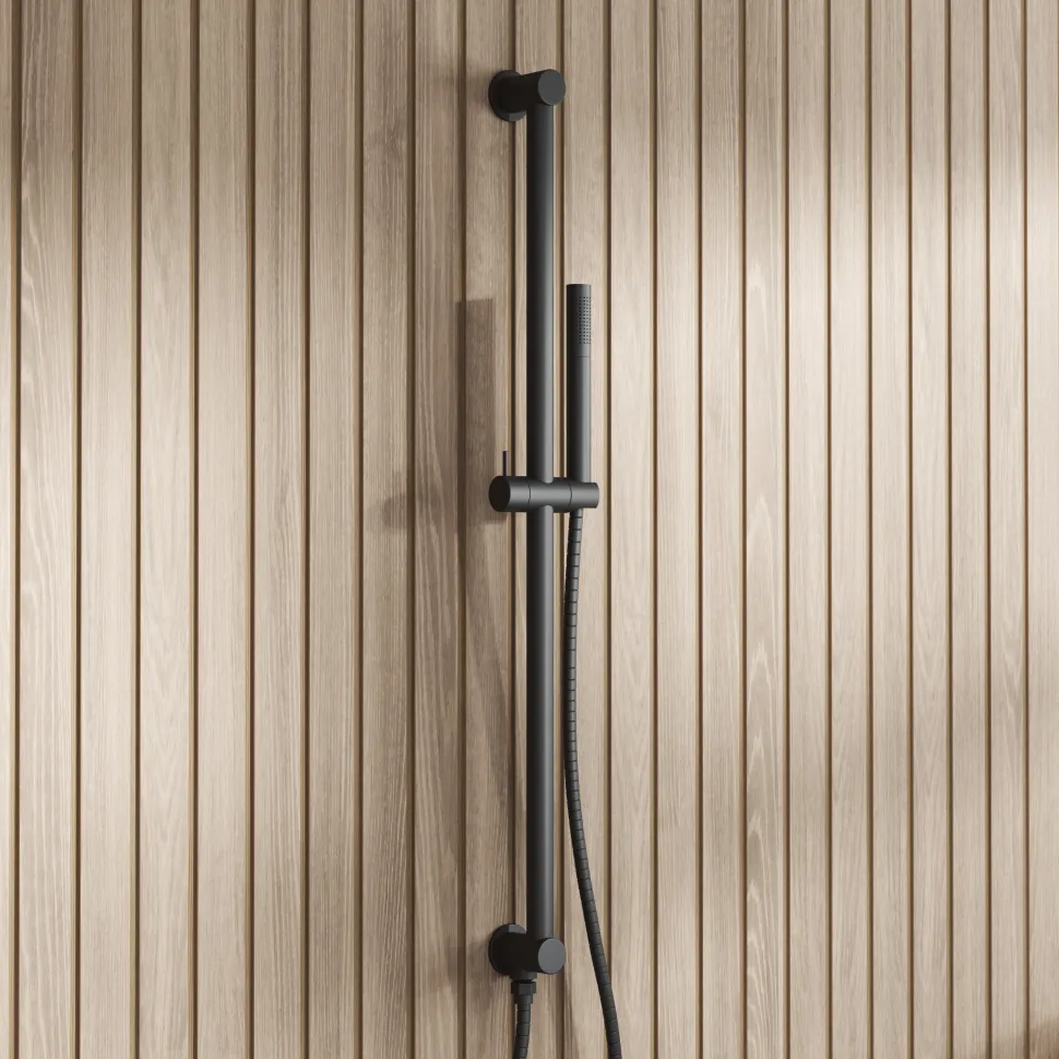 Core Shower Package with 2 Outlet Manual Valve, Fixed Wall Mounted Shower Head & Microphone Handset Slide Rail Kit