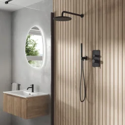Core Shower Package with 2 Outlet Manual Valve, Fixed Wall Mounted Shower Head & Shower Kit