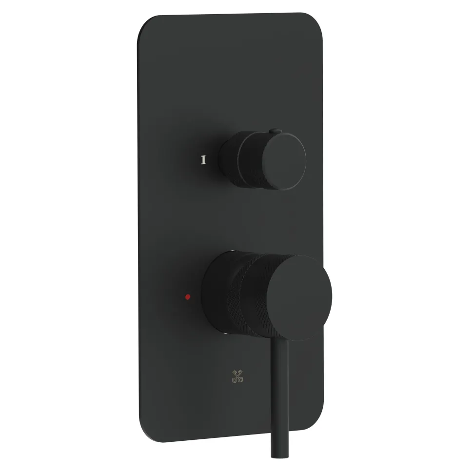Core Shower Package with 2 Outlet Manual Valve, Fixed Wall Mounted Shower Head & Shower Kit