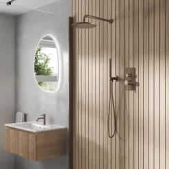 Core Shower Package with 2 Outlet Manual Valve, Fixed Wall Mounted Shower Head & Shower Kit
