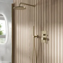 Core Shower Package with 2 Outlet Manual Valve, Fixed Wall Mounted Shower Head & Shower Kit