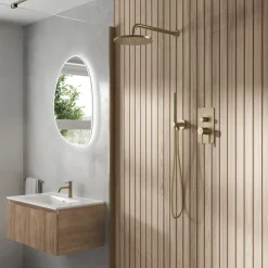 Core Shower Package with 2 Outlet Manual Valve, Fixed Wall Mounted Shower Head & Shower Kit