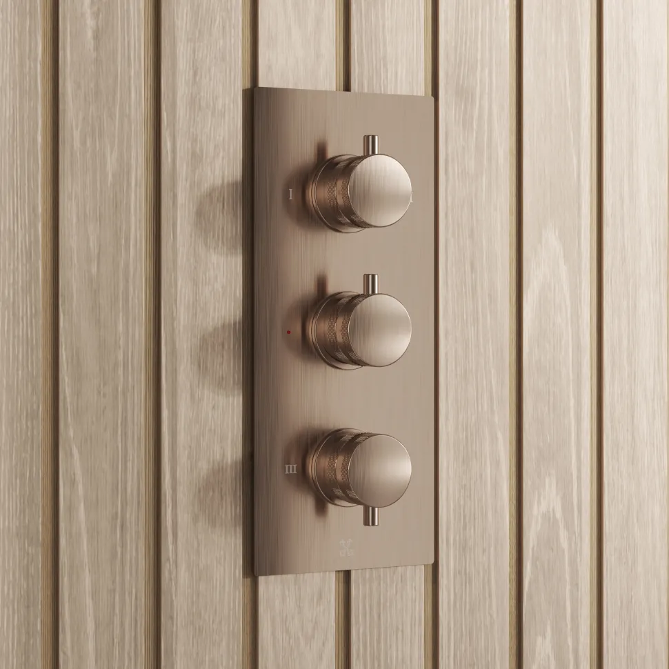 Core Shower Package with 3 Outlet Concealed Valve, Fixed Shower Head, Slide Rail Kit & Overflow Bath Filler