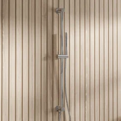 Core Shower Package with 3 Outlet Concealed Valve, Fixed Shower Head, Slide Rail Kit & Overflow Bath Filler