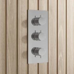 Core Shower Package with 3 Outlet Valve, Fixed Shower Head, Kit & Overflow Bath Filler