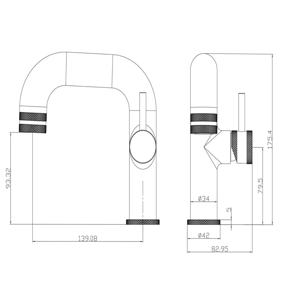 Core Side Lever Mono Basin Mixer Tap