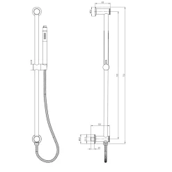Core Slide Rail Shower Kit with Microphone Handset & Hose