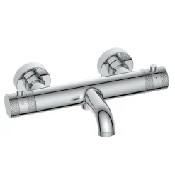 Core Wall Mounted 2 Outlet Thermostatic Bath Shower Mixer Tap