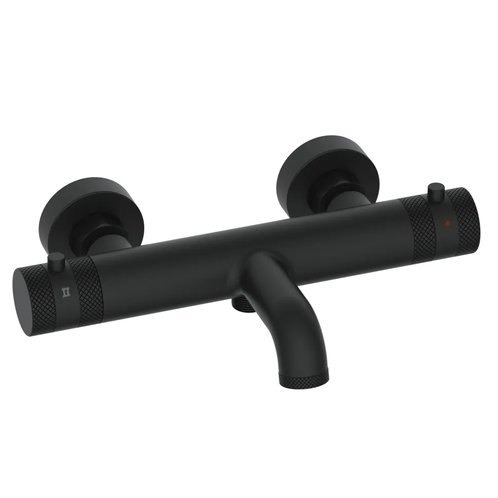 Core Wall Mounted 2 Outlet Thermostatic Bath Shower Mixer Tap
