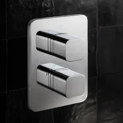 Crosswater Atoll/Glide II 1 Outlet Concealed Thermostatic Shower Valve - Crossbox Technology - Polished Chrome