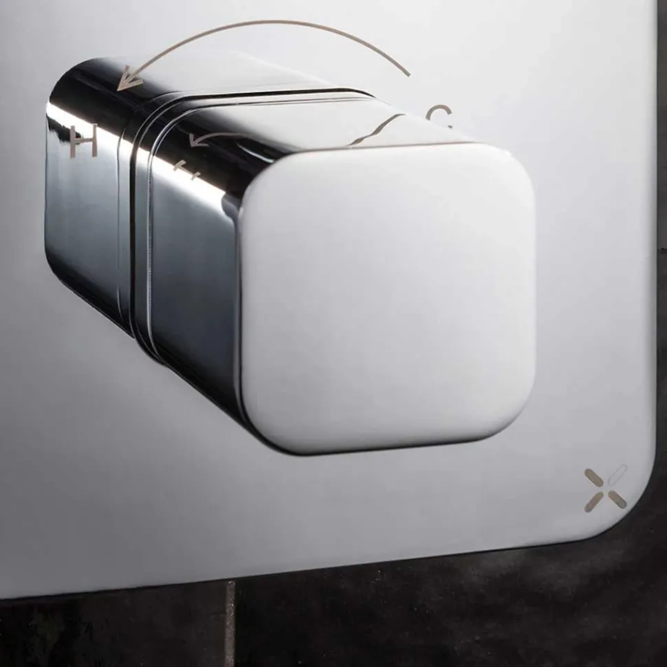 Crosswater Atoll/Glide II 1 Outlet Concealed Thermostatic Shower Valve - Crossbox Technology - Polished Chrome