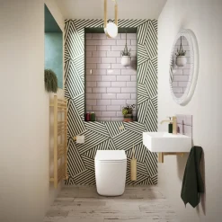 Crosswater Beck 400mm Cloakroom Wall Hung Basin with Waste
