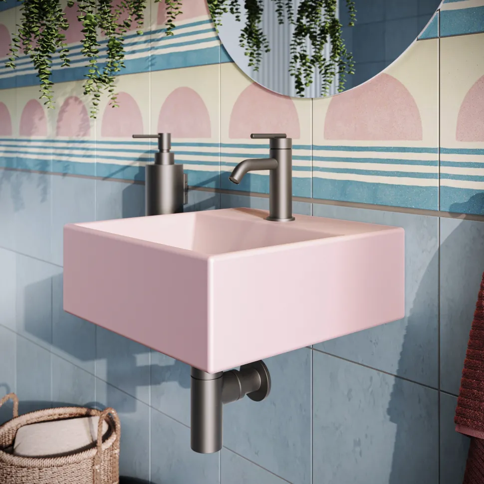 Crosswater Beck 300mm Cloakroom Wall Hung Basin with Waste