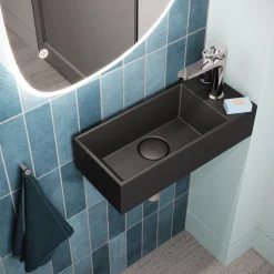 Crosswater Beck 450mm Cloakroom Wall Hung Basin with Waste