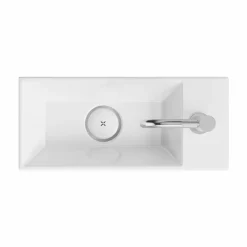 Crosswater Beck 450mm Cloakroom Wall Hung Basin with Waste