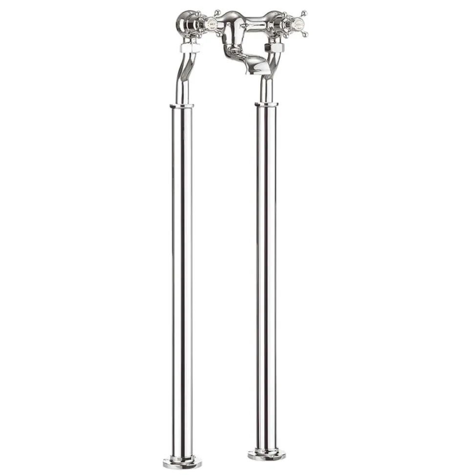 Crosswater Belgravia Crosshead Floor Standing Bath Filler - Chrome