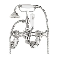 Crosswater Belgravia Crosshead Wall Mounted Bath Shower Mixer with Handset Kit