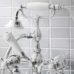 Crosswater Belgravia Crosshead Wall Mounted Bath Shower Mixer with Handset Kit