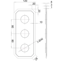 Crosswater Belgravia Crosshead Slimline 3 Outlet WRAS Approved Concealed Thermostatic Shower Valve