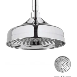 Crosswater Belgravia Exposed Thermostatic Shower Valve with Fixed Shower Head - 8 Inch Chrome Shower Head