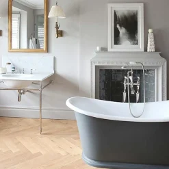 Crosswater Belgravia Lever Floor Standing Bath Shower Mixer with Handset Kit