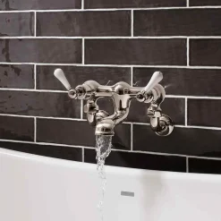 Crosswater Belgravia Lever Wall Mounted Bath Filler with Exposed Valves