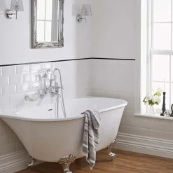 Crosswater Belgravia Lever Wall Mounted Bath Shower Mixer with Handset Kit