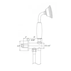 Crosswater Belgravia Shower Handset, Wall Outlet & Hose