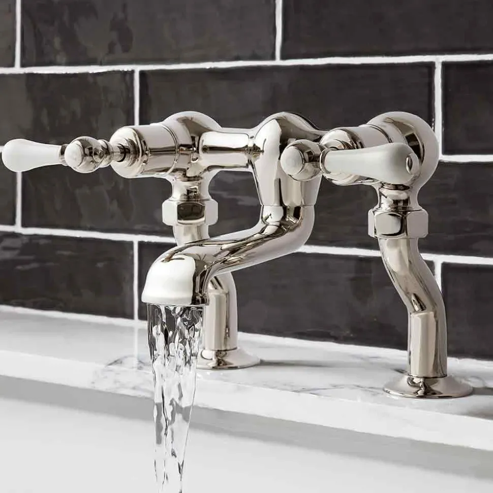 Crosswater Belgravia Twin Lever Bath Filler - Chrome