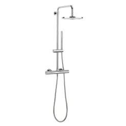 Crosswater Central Thermostatic Exposed Shower Kit With Height Adjustable Rigid Riser - Polished Chrome