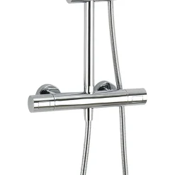 Crosswater Central Thermostatic Exposed Shower Kit With Height Adjustable Rigid Riser - Polished Chrome